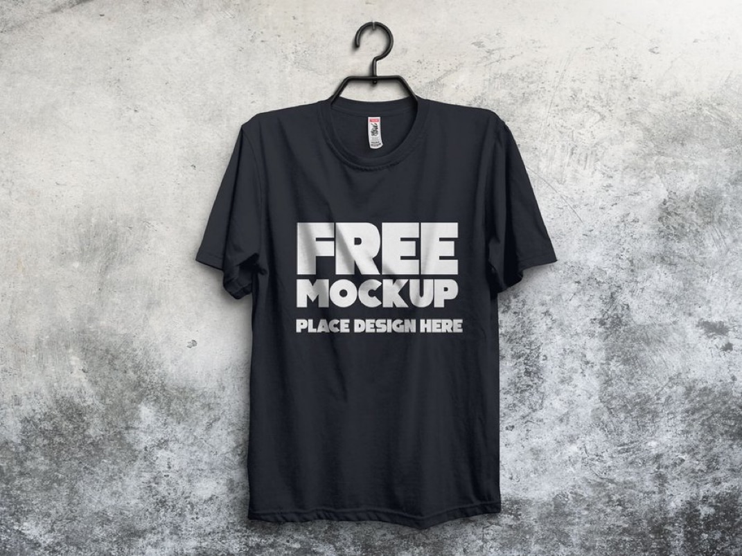 Unisex T-Shirt mit Free Mockup Aufdruck